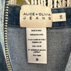 Alice + Olivia Denim Overalls